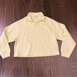 GAP Kids Girls Pullover sweatshirt Bright Yellow Half-Zip size 14/16 xxl